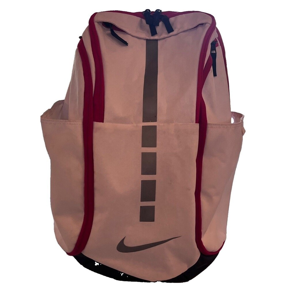 Nike Elite Pro 32L Basketball Backpack White Red Silver Hoops Travel Bag